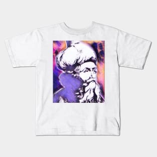 Ibn Arabi Pink Portrait | Ibn Arabi Artwork 5 Kids T-Shirt